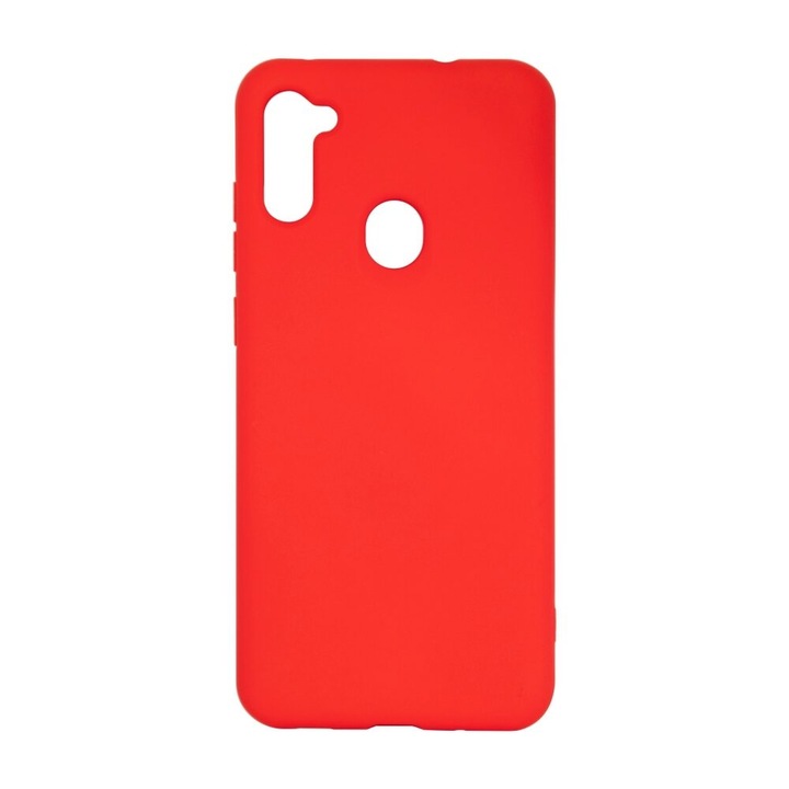 Puha szilikon tok Samsung Galaxy M11 telefonhoz, piros
