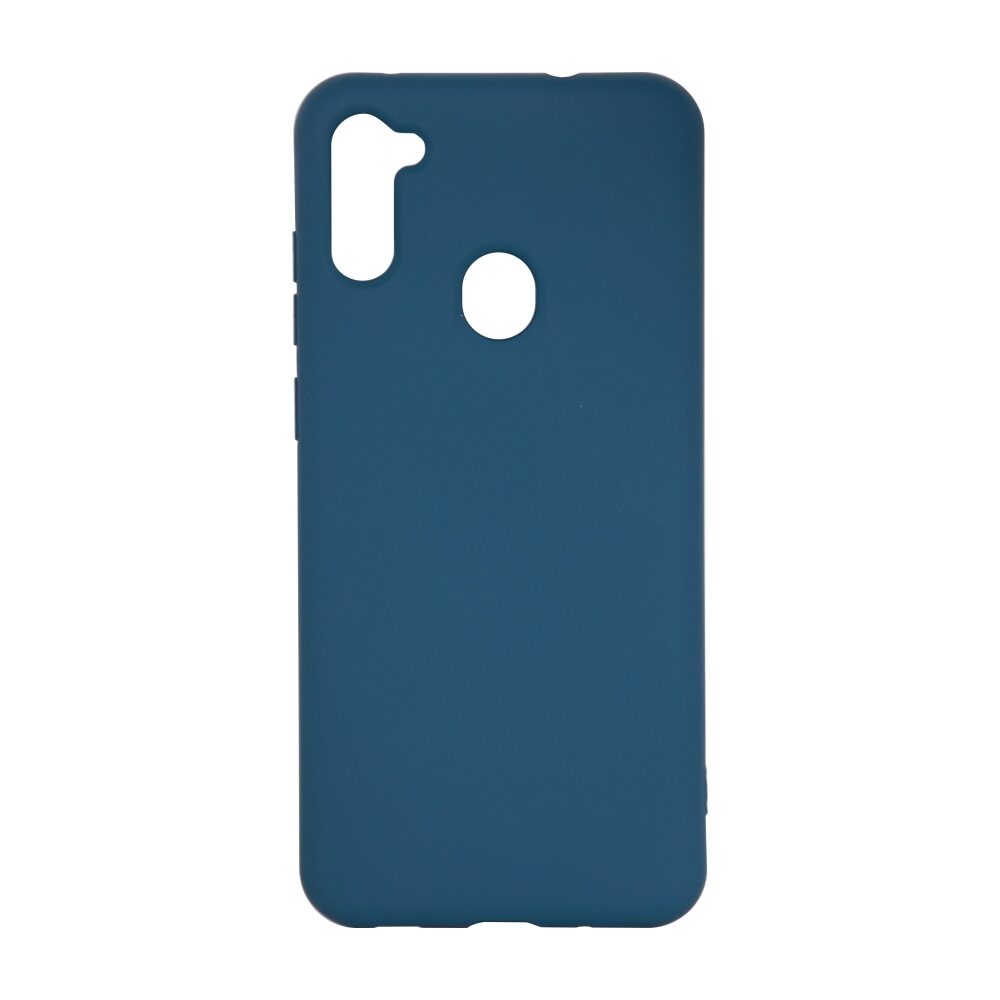Husa din Silicon Soft Touch pentru Samsung Galaxy M11, Albastru Inchis