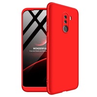 husa full cover 360 xiaomi pocophone f1 fata  spate  folie sticla din plastic rosu mat imagen 22_0_
0