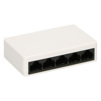 Switch Extralink Uranos, 5 porturi 10/100Mbps, 5V, RJ45, Fast Ethernet, alb Switch Extralink Uranos, 5 porturi 10/100Mbps, 5V, RJ45, Fast Ethernet, alb