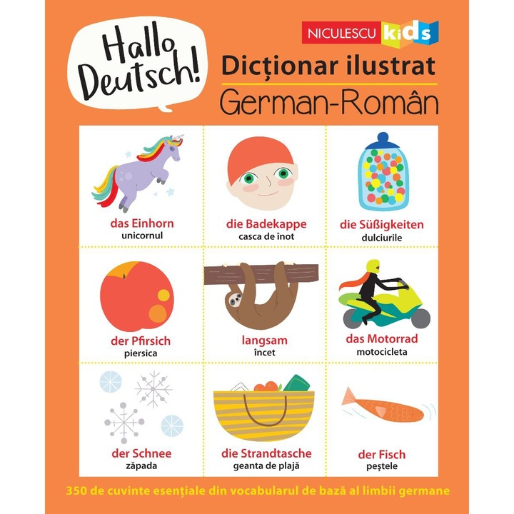HALLO DEUTSCH! Dictionar ilustrat german-roman, Sam Hutchinson