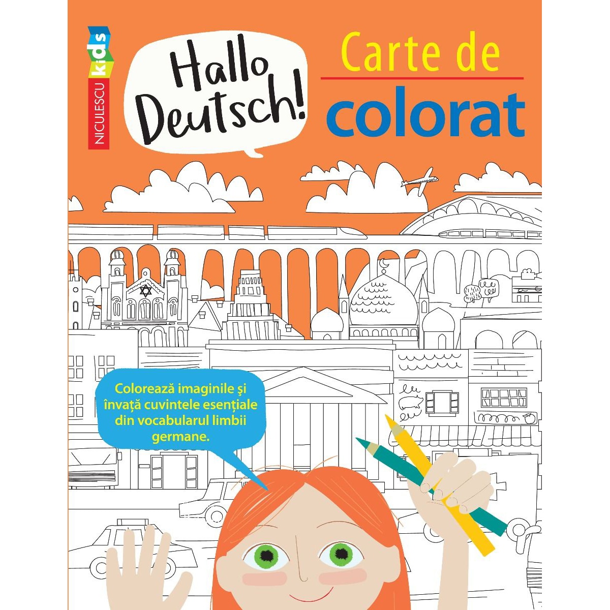 HALLO DEUTSCH! Carte de colorat, Sam Hutchinson, Emilie Martin