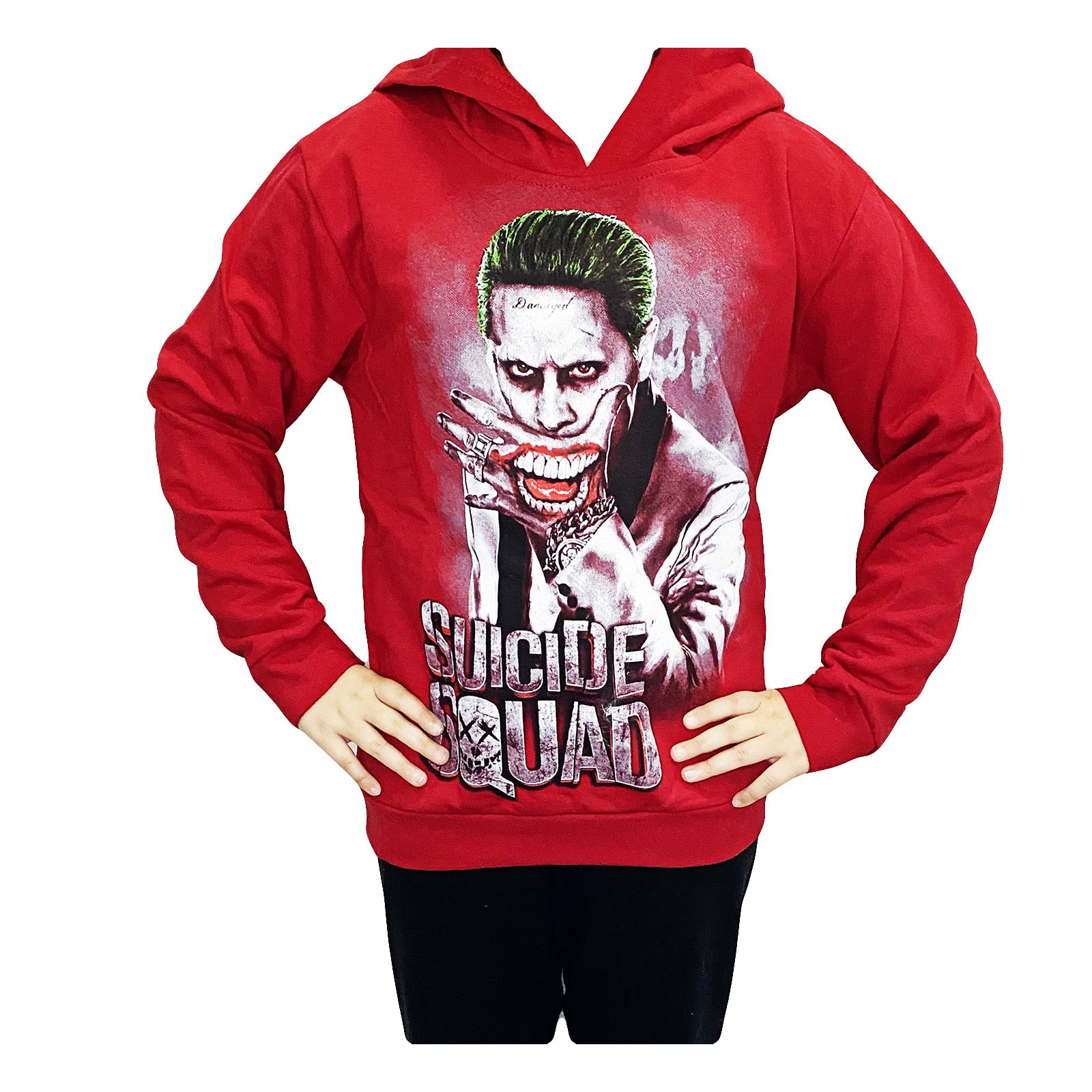 Hanorace copii Suicide Squad rosu 9-10 ani