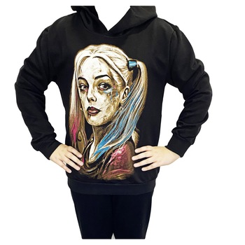 Hanorace copii Harley Quinn negru 11-12 ani Hanorace copii Harley Quinn negru 11-12 ani