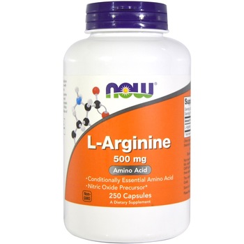 Supliment alimentar Now Foods L-Arginina 500mg, 250 Capsule Supliment alimentar Now Foods L-Arginina 500mg, 250 Capsule
