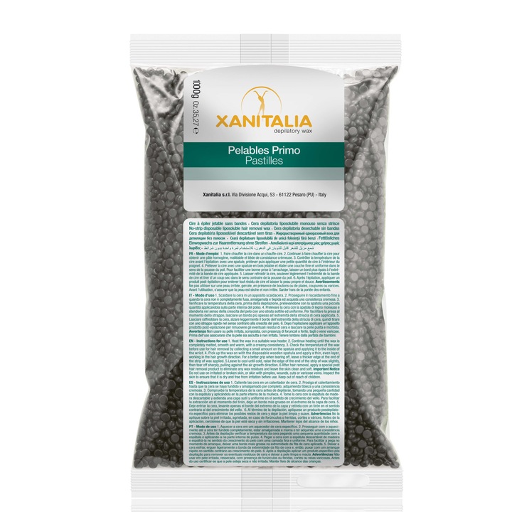 Ceara epilat elastica, perle, Neagra, Xanitalia, 1000 g