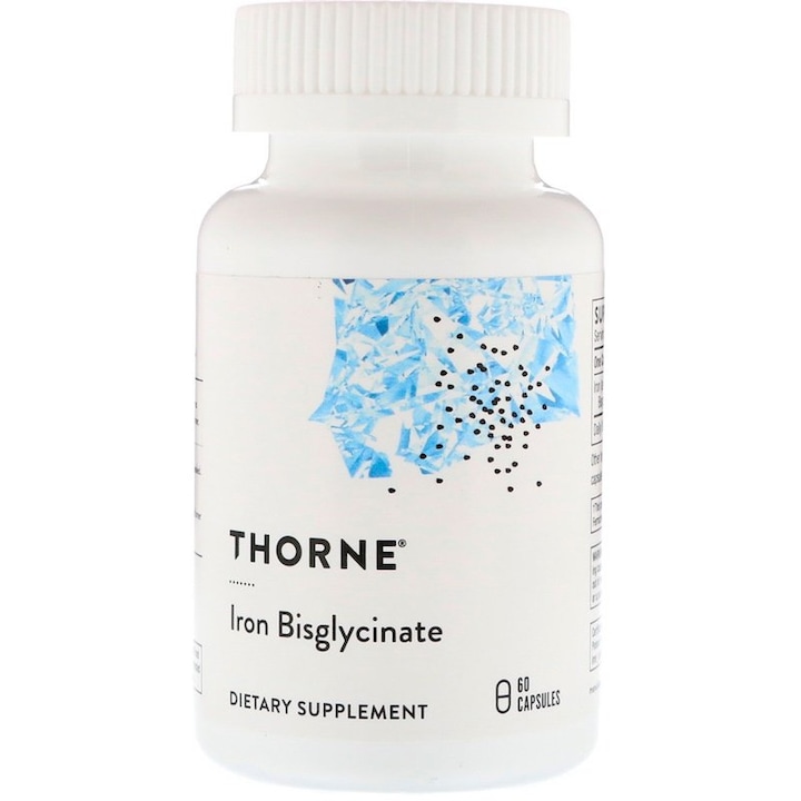 Thorne Research Vas-biszglicinát étrend-kiegészítő, 60 Kapszula