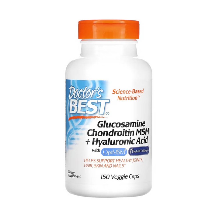 Glucosamine Chondroitin MSM + Hyaluronic Acid, Doctor's Best, 150 capsule