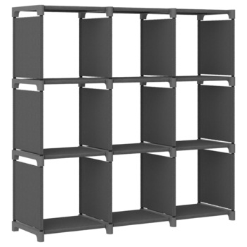 Raft vertical de expunere cu 9 cuburi, vidaXL, Tesatura, 103 x 30 x 107,5 cm, Gri Raft vertical de expunere cu 9 cuburi, vidaXL, Tesatura, 103 x 30 x 107,5 cm, Gri