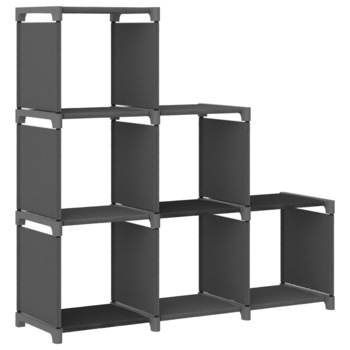 Raft vertical de expunere cu 6 cuburi, vidaXL, Tesatura, 103 x 30 x 72,5 cm, Gri Raft vertical de expunere cu 6 cuburi, vidaXL, Tesatura, 103 x 30 x 72,5 cm, Gri