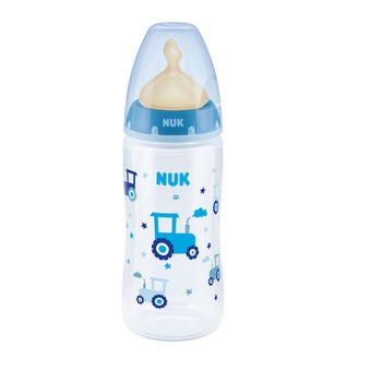 Biberon cu tetina din latex 300 ml Nuk First Choice+ 741927, Albastru 0-6 luni Biberon cu tetina din latex 300 ml Nuk First Choice+ 741927, Albastru 0-6 luni
