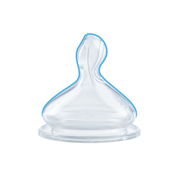 Стъклено шише със силиконов биберон 120 ml Nuk First Choice+ 747092, Жълто 0-6 месеца