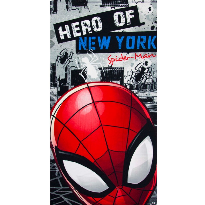 Spiderman Mikroszálas strandtörölköző 140 x 70 cm Fekete