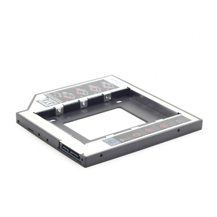 Kутия за HDD/SSD, 12.7 мм MKTECH-Gembird, MF-95-02, Сребриста