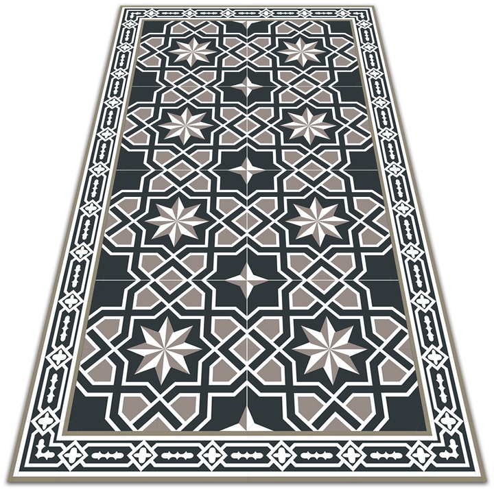 Covor de vinil pentru terasa. Covor de balcon. PVC. model Trandafir. 60x90cm