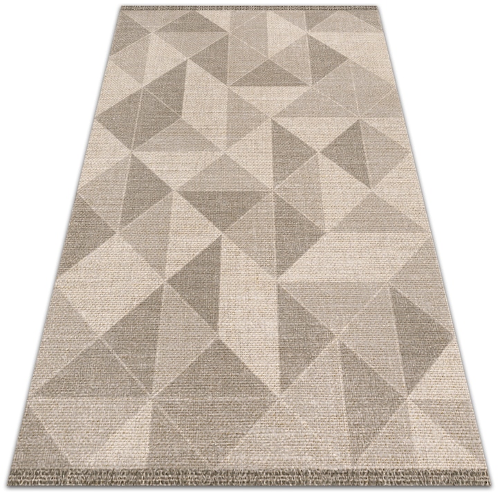 Vinyl szőnyeg teraszra és erkélyre, PVC, geometrikus minta, dtar-trian2, 100x50cm
