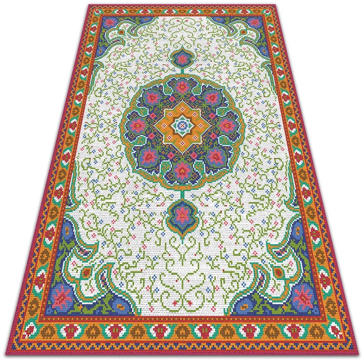 Covor de vinil pentru terasa si balcon, PVC, model traditional, multicolor, dtar-686382604, 150x225cm