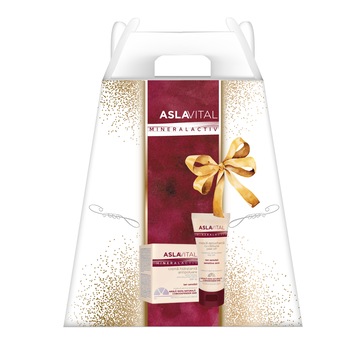 Set cadou Aslavital Mineralactiv: Crema Hidratanta Antipoluare SPF 10, 50 ml + Masca detoxifianta cu Carbune, 150 ml Set cadou Aslavital Mineralactiv: Crema Hidratanta Antipoluare SPF 10, 50 ml + Masca detoxifianta cu Carbune, 150 ml