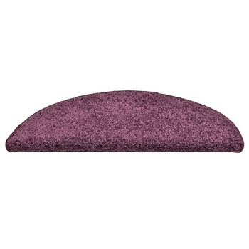 Set de 15 covorase de scari, vidaXL, Polipropilena 100% cu smocuri, 56 x 17 x 3 cm, 20 mm, Violet inchis Set de 15 covorase de scari, vidaXL, Polipropilena 100% cu smocuri, 56 x 17 x 3 cm, 20 mm, Violet inchis