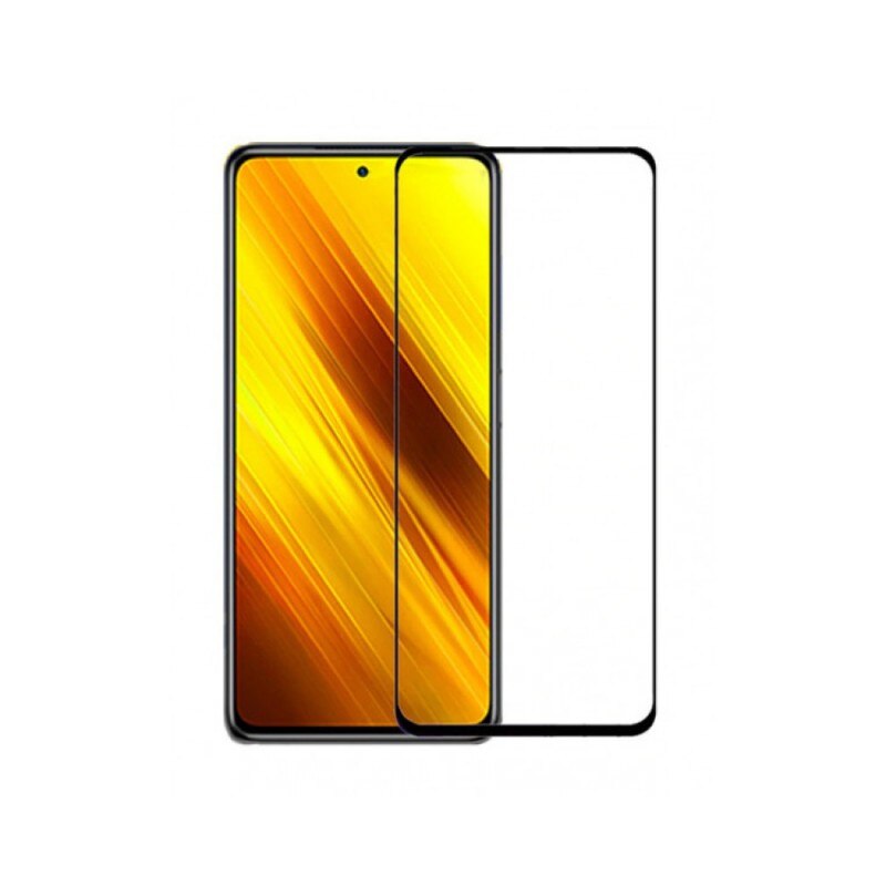 Folie Premium Tempered Glass Spigen Glass Fc Full Cover Xiaomi Poco X3 Nfc Transparenta Cu Margine Neagra