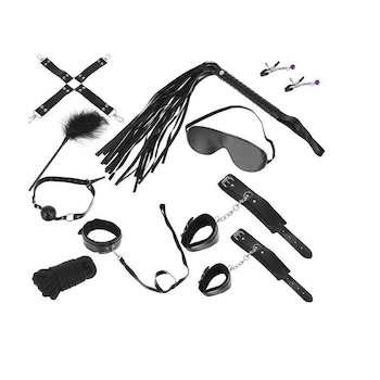 Set cadou accesorii idealSTORE, Include 12 elemente haiose confectionate din piele ecologica Negru, pentru un cadou desavarsit Set cadou accesorii idealSTORE, Include 12 elemente haiose confectionate din piele ecologica Negru, pentru un cadou desavarsit