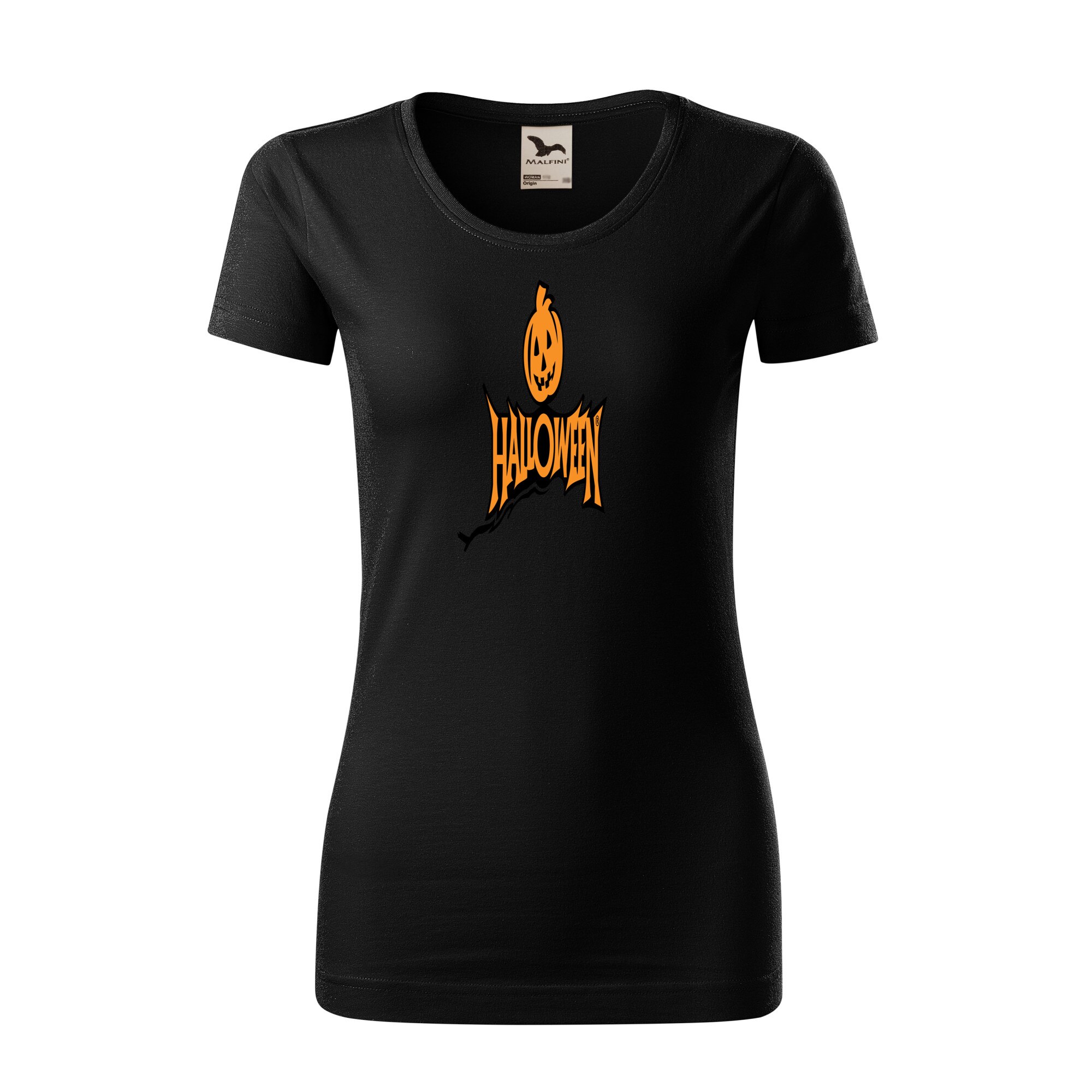 Tricou dama clasic, Malfini, Halloween, Negru, L
