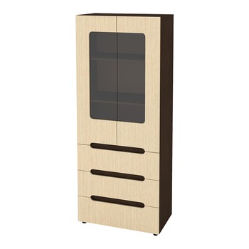 Dulap Stil 21, 80x46x195cm, wenge/mesteacan Dulap Stil 21, 80x46x195cm, wenge/mesteacan