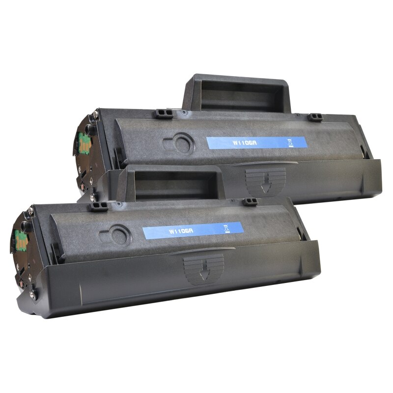 Set 2 Tonere W1106X Black Cu Chip 4000 Pagini compatibile HP Laser MFP 135a/135w/137fnw HP Laser 107a/107w with chip 4K