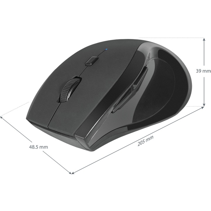 Mouse optic Wireless, DEFENDER Accura MM-295 negru, 6 butoane, 800-1600 dpi