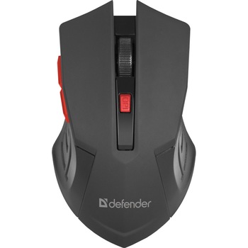 Mouse optic Wireless, DEFENDER Accura MM-275 rosu, 6 butoane, 800-1600 dpi Mouse optic Wireless, DEFENDER Accura MM-275 rosu, 6 butoane, 800-1600 dpi