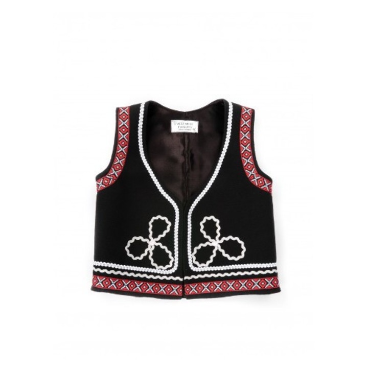 Vesta Populara, Neagra, 62% lana, Marimea L