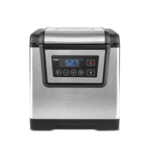 Aparat pentru gatit Sous Vide Caso Germany, SV 500, tehnologie profesionala pentru gatire in vid, functie FINETEMP pentru control precis al temperaturii, incalzire rapida, capacitate 6 l, control touch, timer, inox