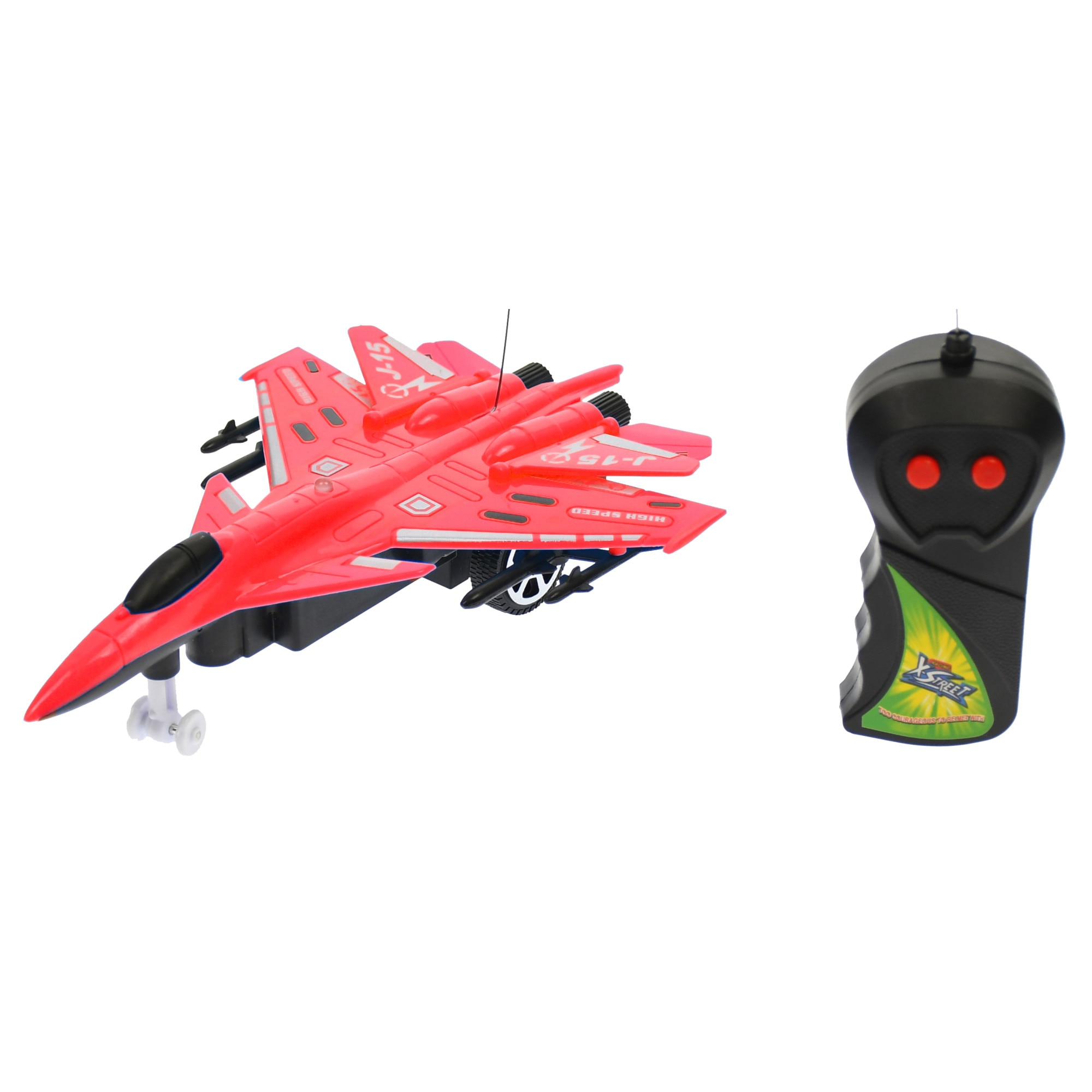 Avion cu radiocomanda de jucarie, rosu, fata/spate - CR65R