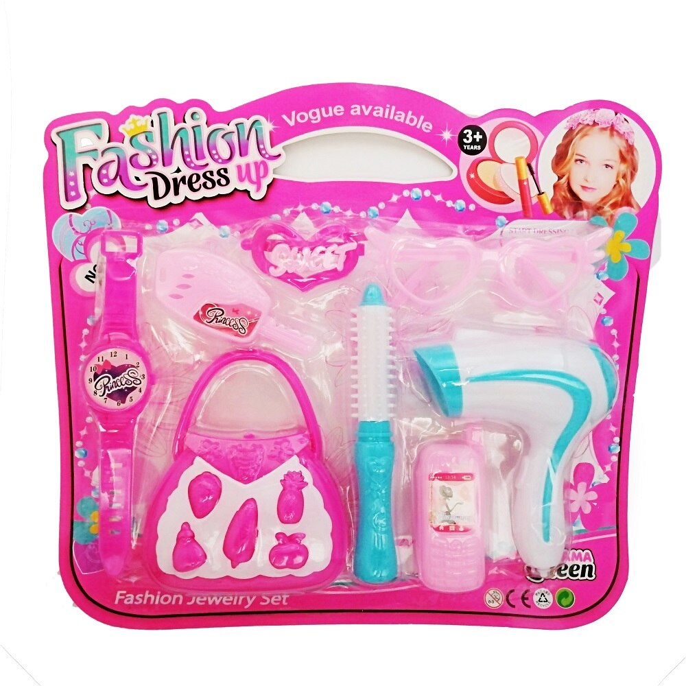 Set de joaca pentru fetite, gentuta, feon + accesorii, 7 piese