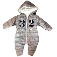 Combinezon bebe ,Model cu numere ,gri , 0-3 luni