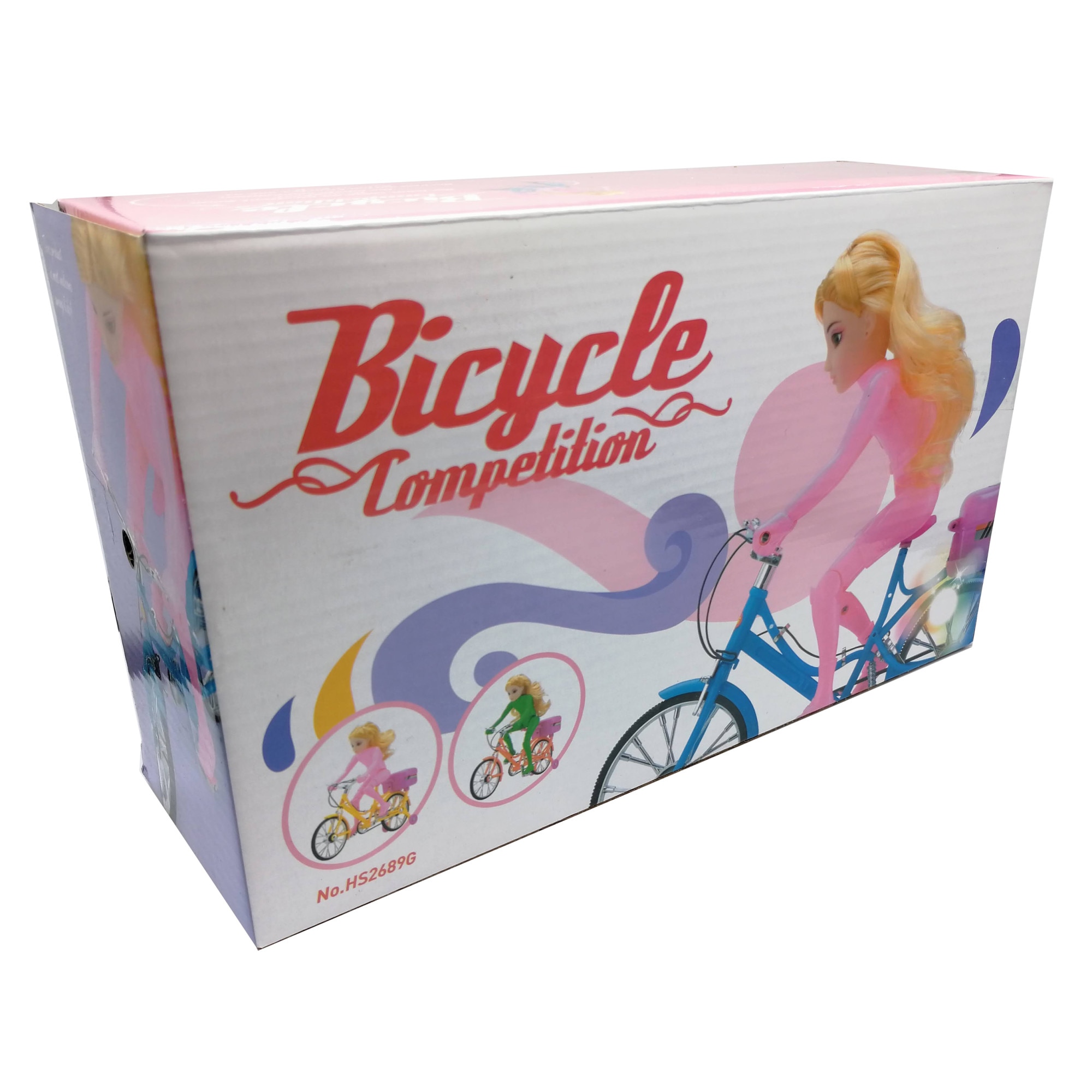 Set papusa cu bicicleta cu lumini si sunete