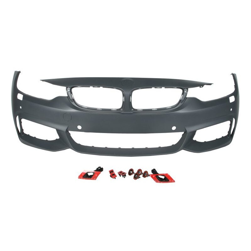 Bara fata BLIC, pentru BMW Seria 4 F32, F33, F82, F83, 4 GRAN COUPE F36 M-PACKET 07.2013-02.2017, Cu Gauri pentru Senzori Parcare, Spalatoare Faruri si Camera
