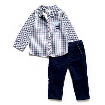 Compleu, Mayoral, camasa si pantaloni, bleumarin/gri, bebe baiat, 6-9 luni Compleu, Mayoral, camasa si pantaloni, bleumarin/gri, bebe baiat, 6-9 luni