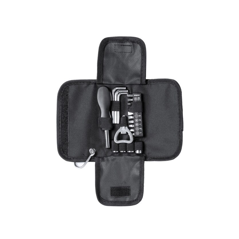 Set scule cu 19 functii ambalate intr-o husa de transport cu organizator