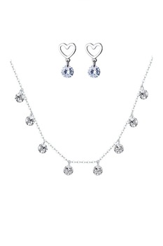 set format din lant din argint 925 lovely shine cu pietre de zirconiu si cercei in forma de inima cu piatra de zirconiu 45 cm ideal cadou aniversare sarbatori imagen 50_0_
0