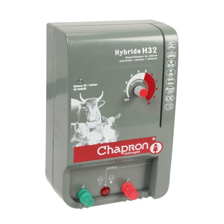 Aparat gard electric pentru animale domestice si salbatice HYBRIDE H32, 3.2J, 220V/12V