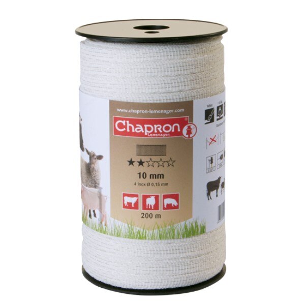 Banda 10 mm pentru animale domestice, 4 lite, 200 M