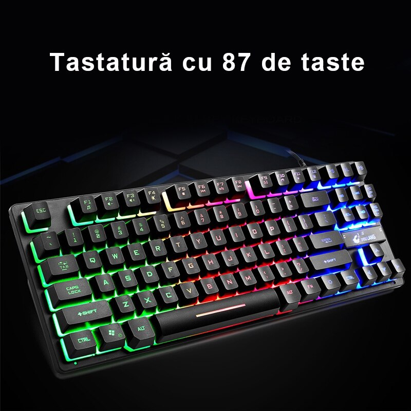 Tastatura mecanica, iluminare RGB, Negru - eMAG.ro