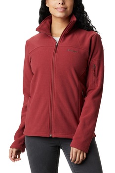 Columbia, Bluza din fleece cu fermoar, pentru trekking Fast Trek II, Rosu inchis Columbia, Bluza din fleece cu fermoar, pentru trekking Fast Trek II, Rosu inchis