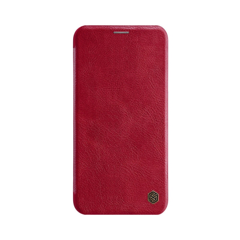 Husa protectie Nillkin Qin pentru Apple iPhone 12 Mini, Tip Portofel Rosu