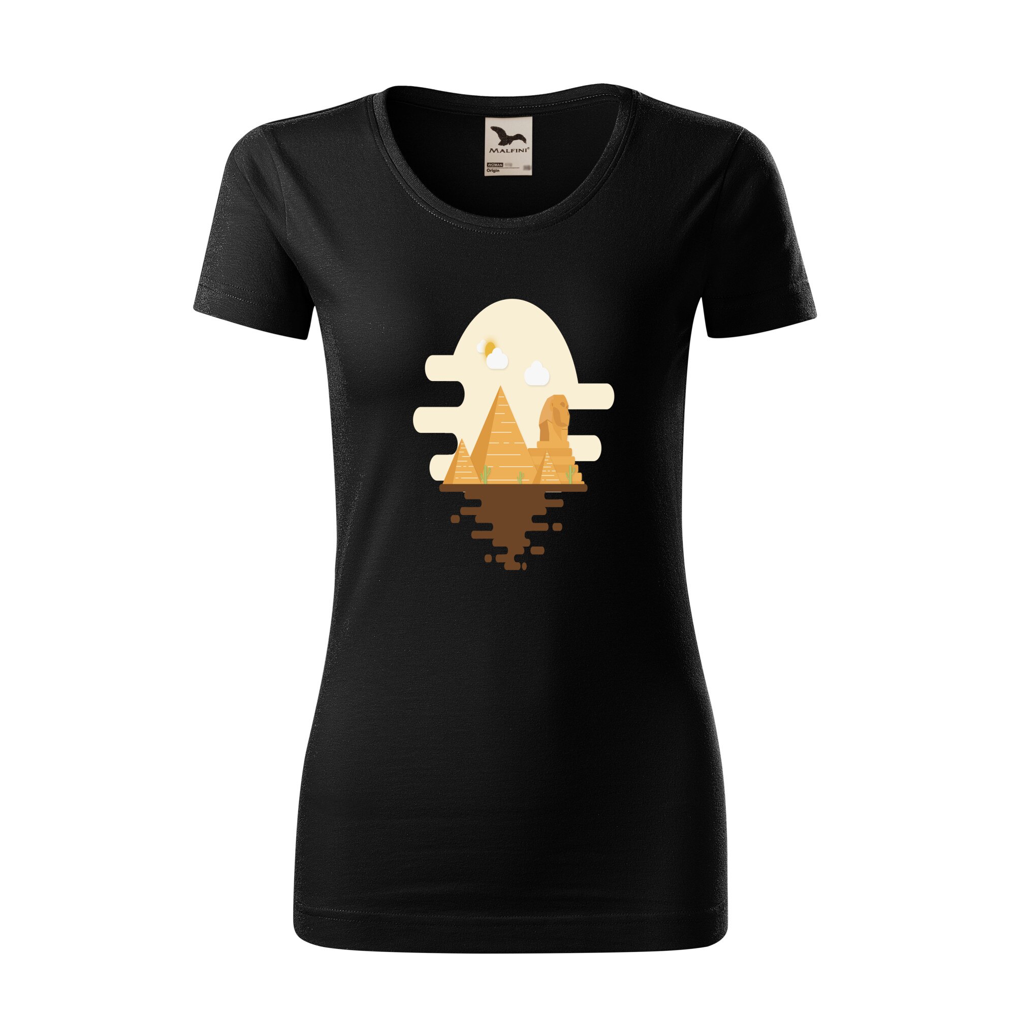 Tricou dama clasic, Malfini, Egypt, Negru, S
