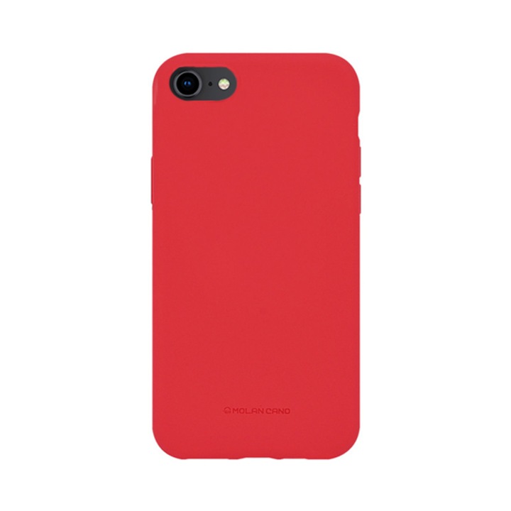 Molan Cano Premium силикон TPU Flexible Ultra Resistance Slim заден капак, съвместим с iPhone 7, iPhone 8 и iPhone SE 2, червен