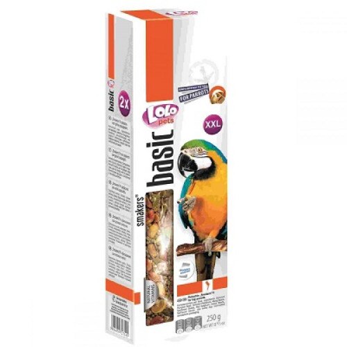 Batoane XXL pentru Papagali Lolo Pets cu alune si fructe, 250 g