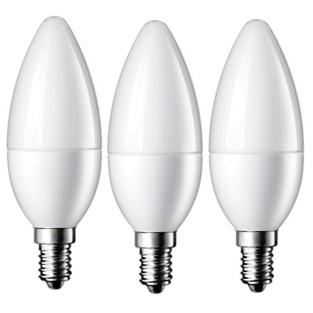Set 3 becuri LED, Optonica, E14, 6W, Lumina Calda