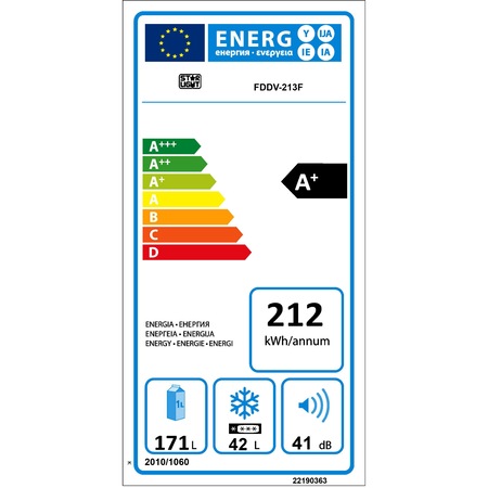 Frigider cu doua usi Star-Light FDDV-213F, 213 l, Clasa A+, H 144 cm, Alb